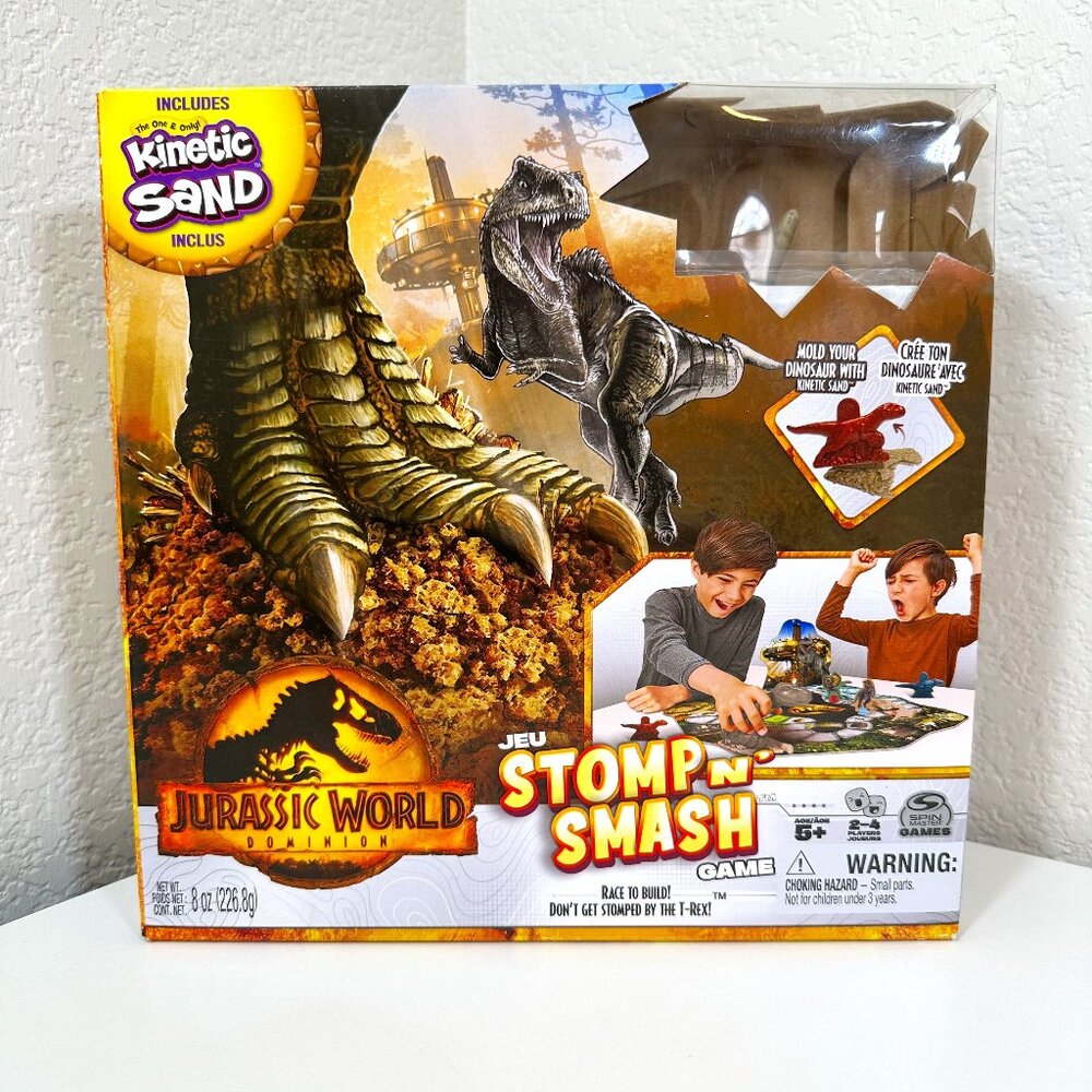 Jurassic World Dominion Stomp n' Stash Game w/ Kinetic Sand Christmas Holiday